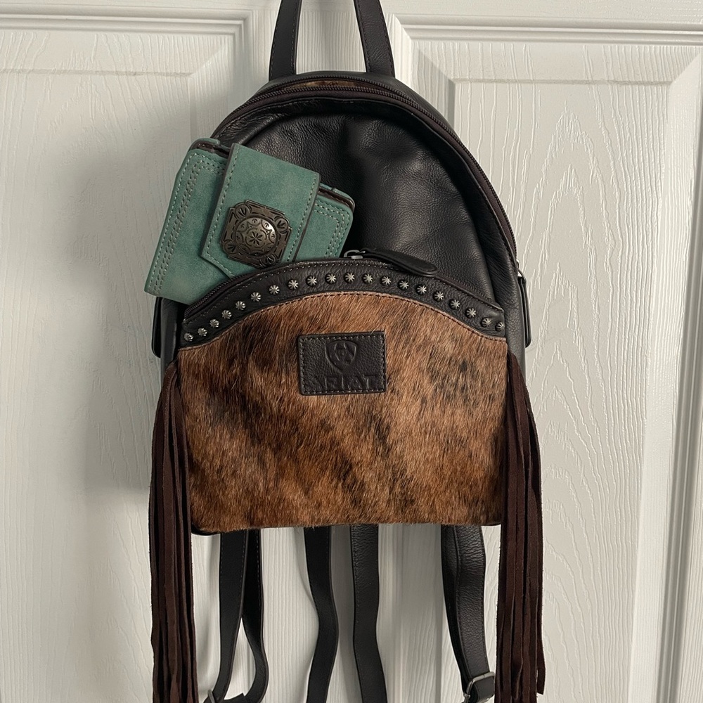 Ariat cowhide backpack